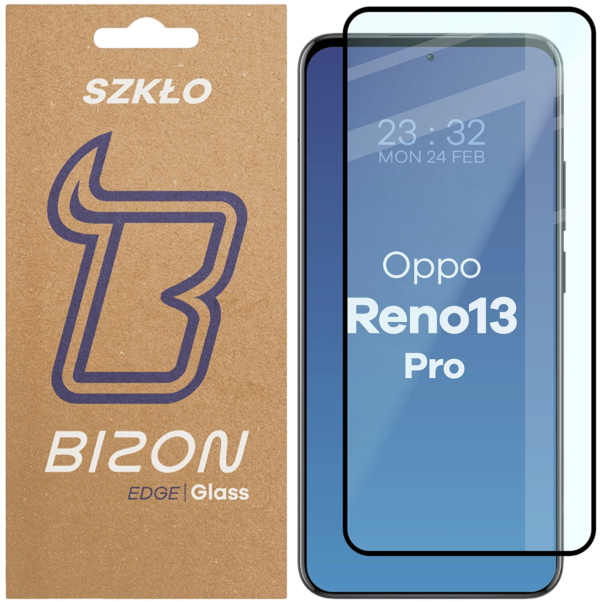 Szkło hartowane Bizon Glass Edge 3D dla Oppo Reno13 Pro